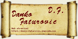 Danko Faturović vizit kartica